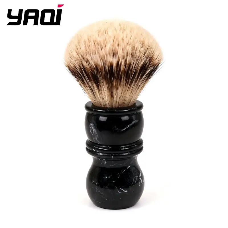 yaqi-shaving-brush-for-men-marble-handle-lather-brush-with-dense-bristles-24mm-knot-wet-shave-brush