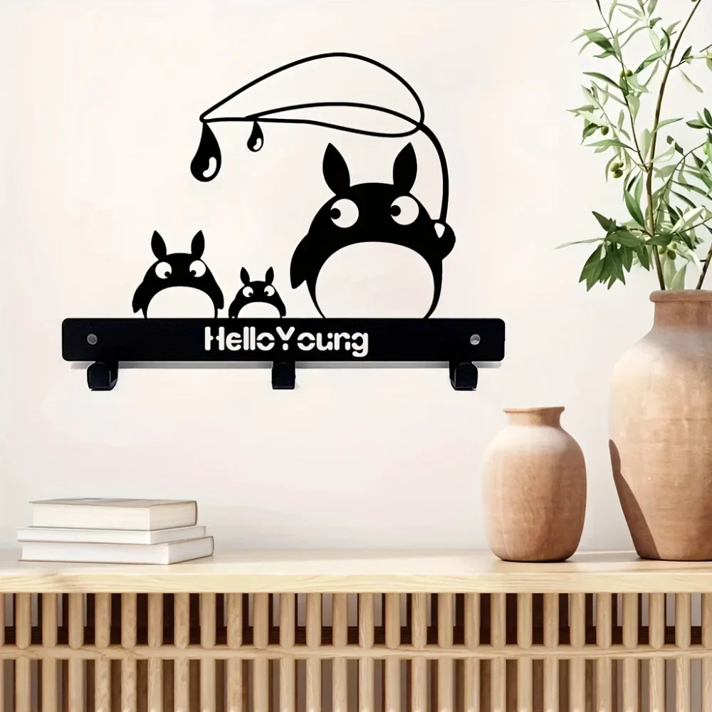 1 Stück süßer Totoro-Baby-Schlüsselanhänger zur Wandmontage, Garderobe, Schlüsselanhänger, Schlüsselanhänger, Handtuchhalter, einteiliges süßes Totoro-Baby