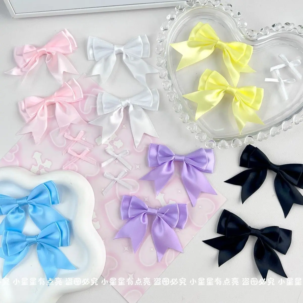 High-value INS style double-layer swallowtail bow decorations, cards, clothing accessories, DIY handmade accessories