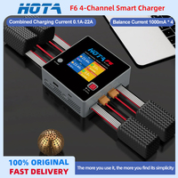 HOTA F6 QUAD-CHANNEL SMART Charger 1000W 4*15A for Lipo LiIon NiMH Battery with Type-C iPhone Samsung Charging