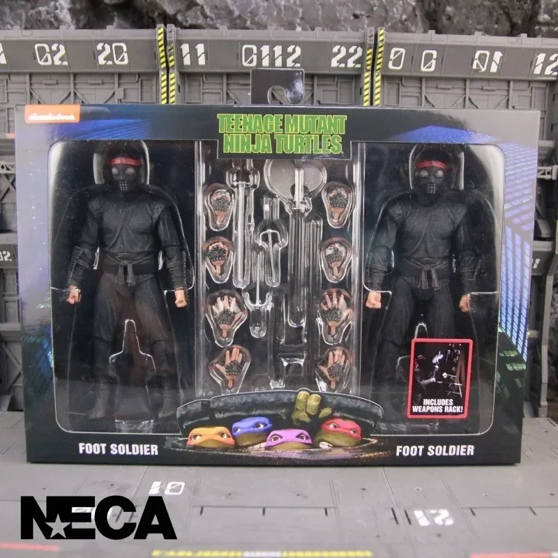 

Spot Genuine Neca Ninja Turtle 90 Movie Version Ninja Soldier With Weapon Rack Double Set 7-inch Tnt Version Action Figure