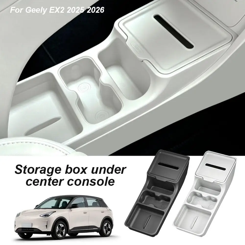 Car Under Center Console Storage Box For Geely EX2 EMAS 5 Geome Star Wish 2025 2026 Lower Center Console Interior Accessories view 3