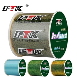 FTK 300M 500M Fluorocarbon Coating Fishing Line Invisibility Speckle Carbon Line Accessories 0.14-0.50mm 1.88-15.60kg