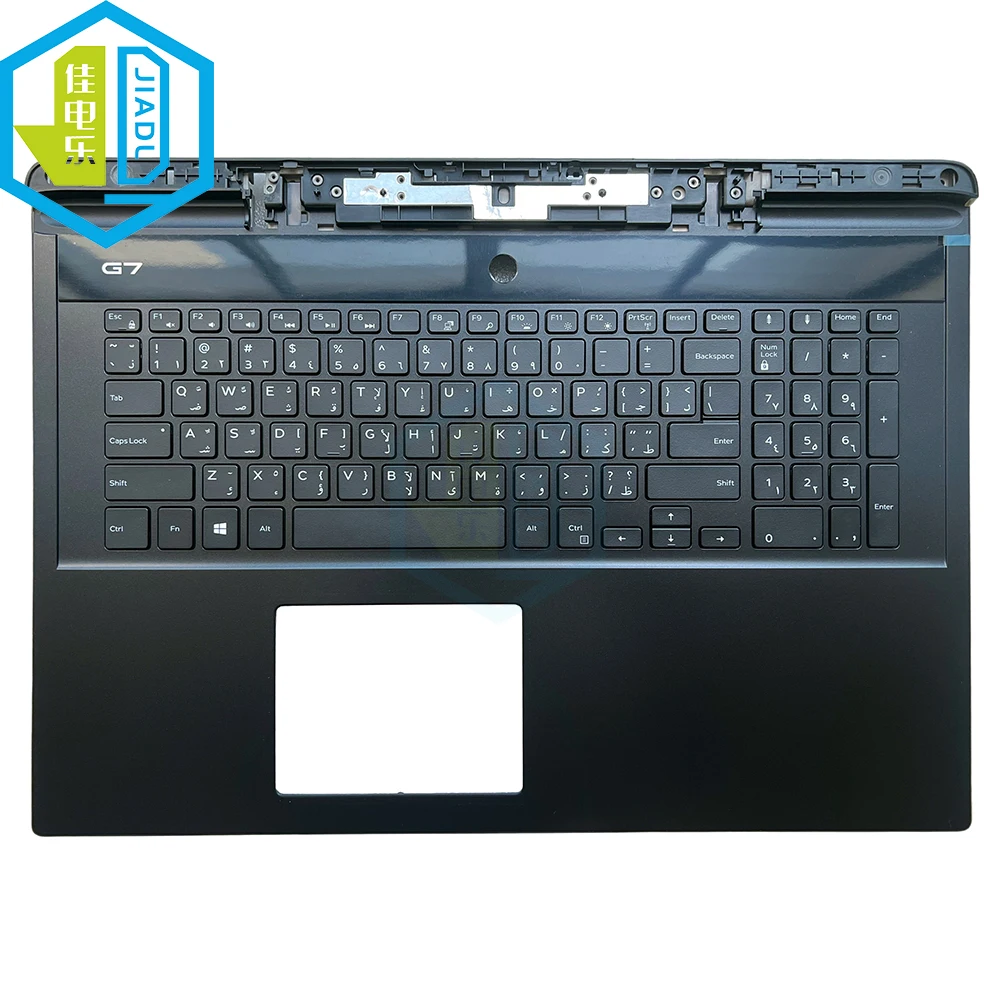 

ORG американская английская клавиатура для ноутбука с подсветкой AR RU для Dell G7 7790, черная клавиатура для упора для рук, новая