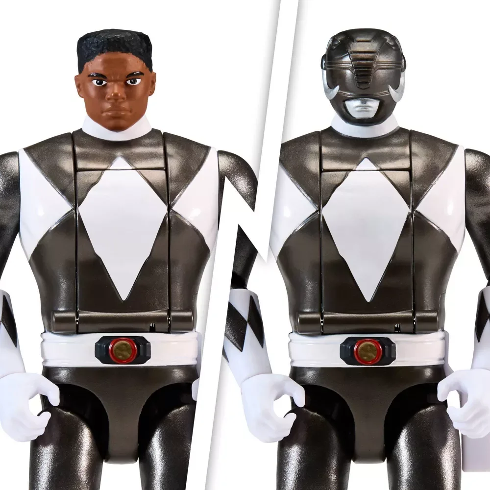 Mighty Morphin Power Rangers Re-Ignition Auto-Morphin Set da battaglia da 6 pezzi con Rangers rosso, blu, rosa, giallo, nero + Goldar esclusivo