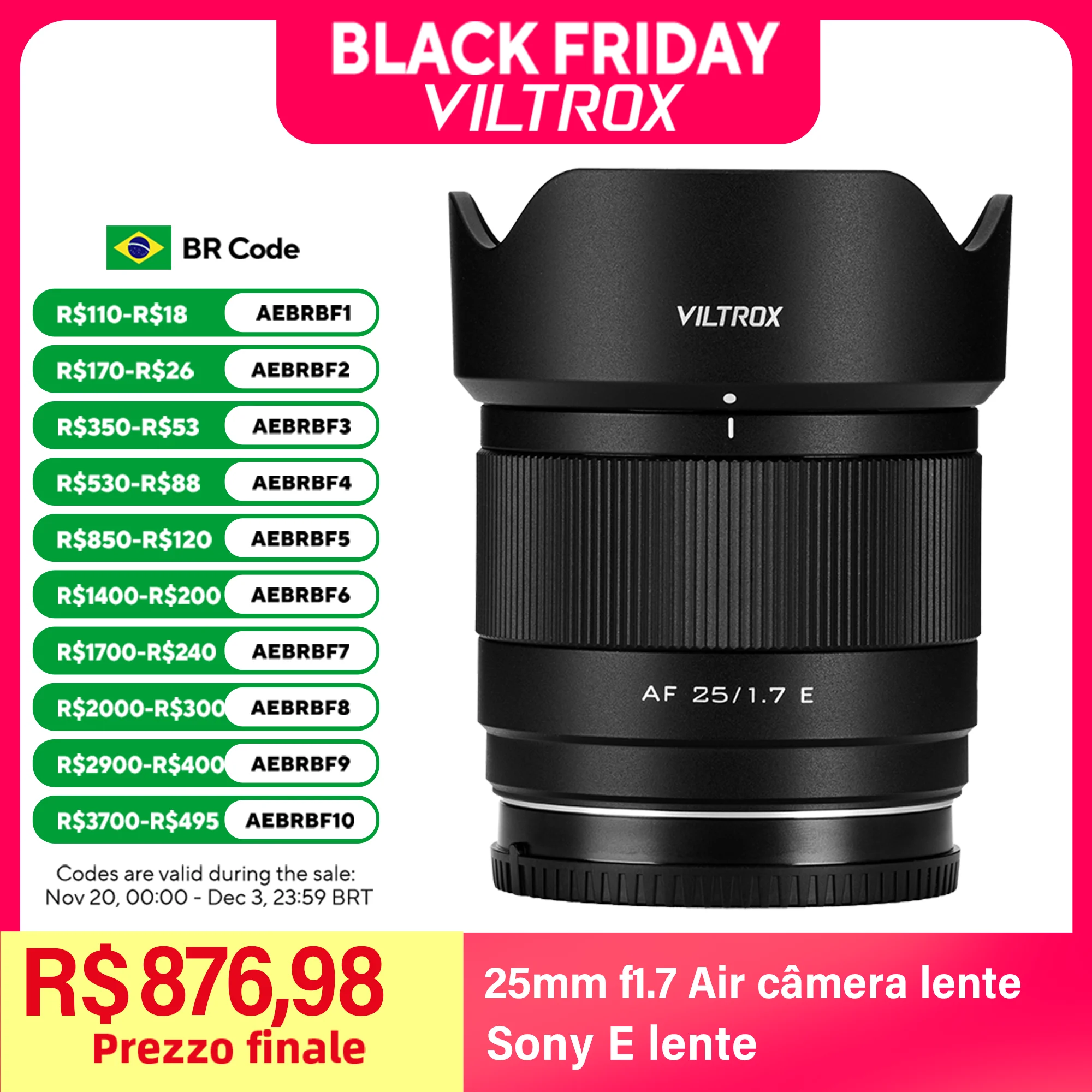 Viltrox 23mm 33mm 56mm 1.4 Sony lente foco automático principal grande abertura lente retrato APS-C para sony e montagem lente da câmera ZV-E10 A6400 A6700 A6000 A6300 A6500 FX30