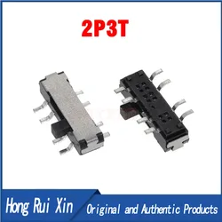 MINI interruptor deslizante lateral SMD, 15 piezas, 2 P3T, 8 pines, 3 posiciones, altura del mango 2mm