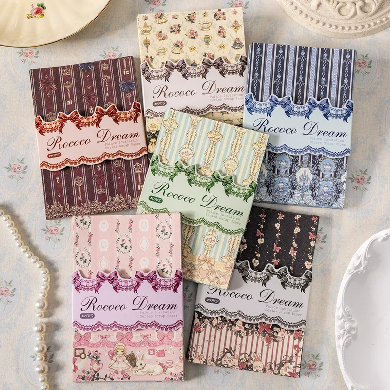 30 pièces de papier vintage multi-styles, fournitures de papeterie rétro, papier à écrire, étiquettes pour journal créatif, matériel de scrapbooking