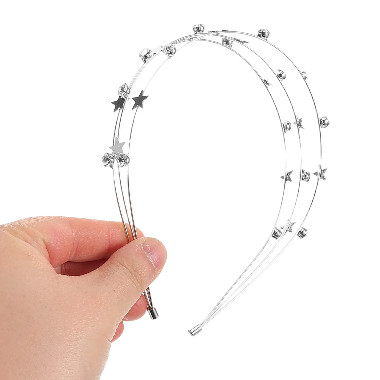 

Multi Layers Metal Headband Star Rhinestone Crystal Hairband Non Slip Hair Accessories Wedding Party Everyday Sparkly Headbands
