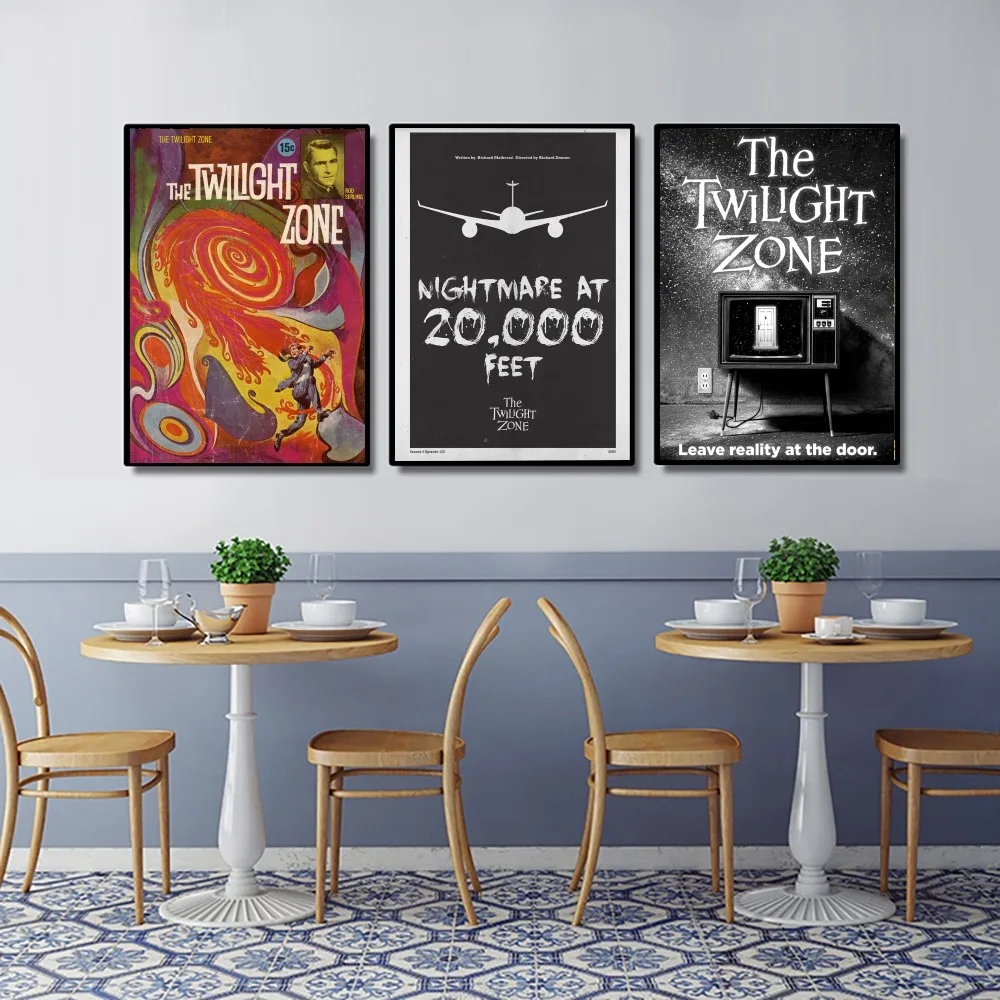 

15 Designs Tv Show The Twilight Zone Whitepaper Poster Kraft Club Bar Paper Vintage Wall Art Painting Bedroom Study Stickers