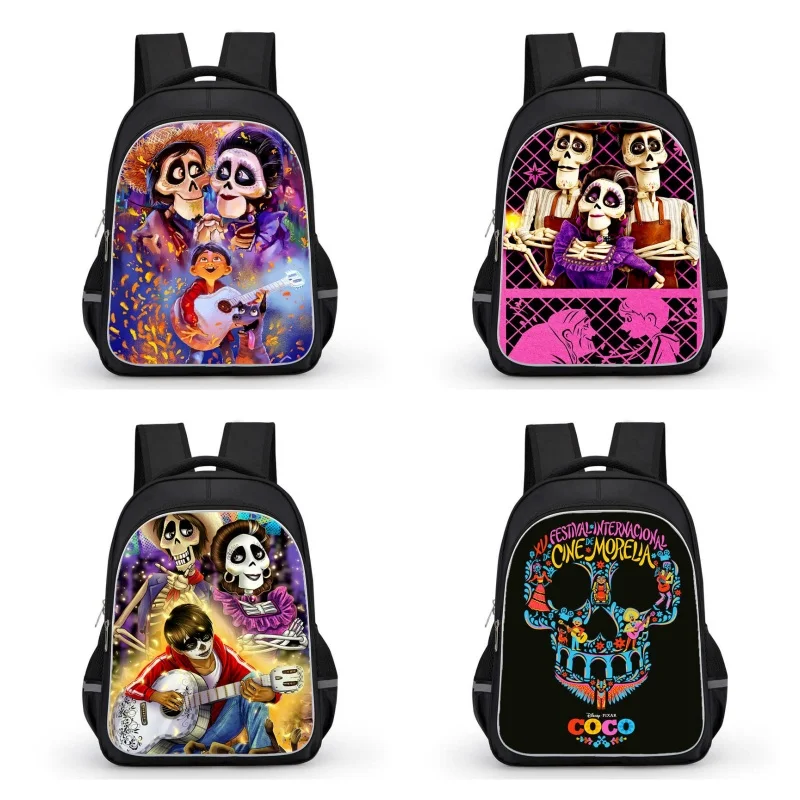 16-inch C-Coco School Bags with Double Zipper Pocket,Orthopedic Cartoon Bags for Boys Girls,Durable Kids Bags for Pupil Students