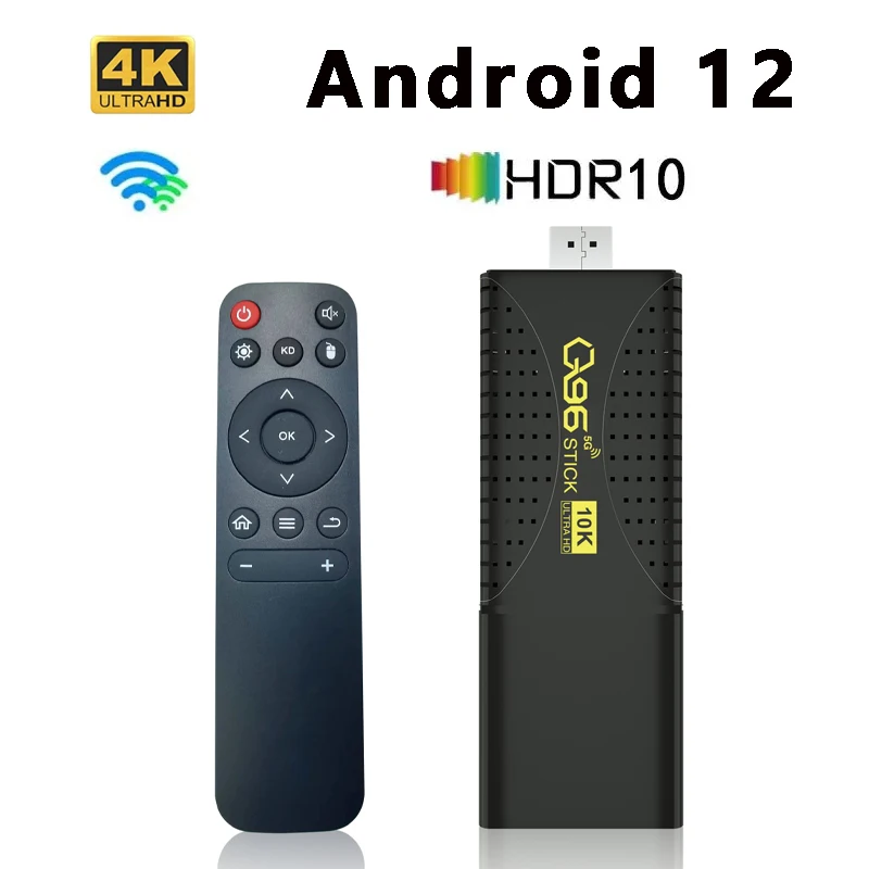 

Q96 10K Smart TV Stick 4G WiFi Android 12 Rockchip 3228A Quad Core HD 4K TV Box 8GB Media Player HDMI Android TV