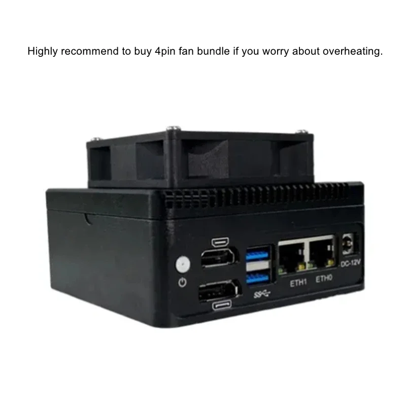 Mini PC Preinstalled Windows 11 Pro Intel N100 Mini Desktop Computer Micro Computer HDMI DP Dual RJ45 Ethernet and Cooling Fans