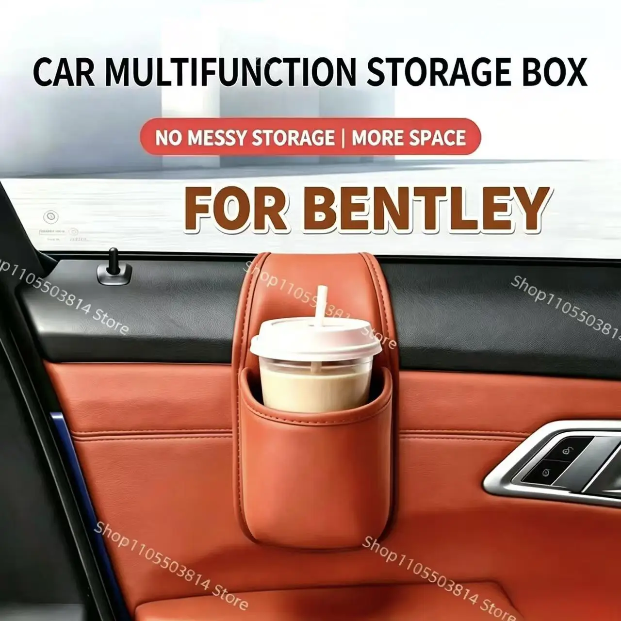 Для Bentley Bentayga: подвесной органайзер для двери автомобиля, сумка для хранения в зазоре между сиденьями, держатель для стаканов, органайзер для бутылок с водой, аксессуары.