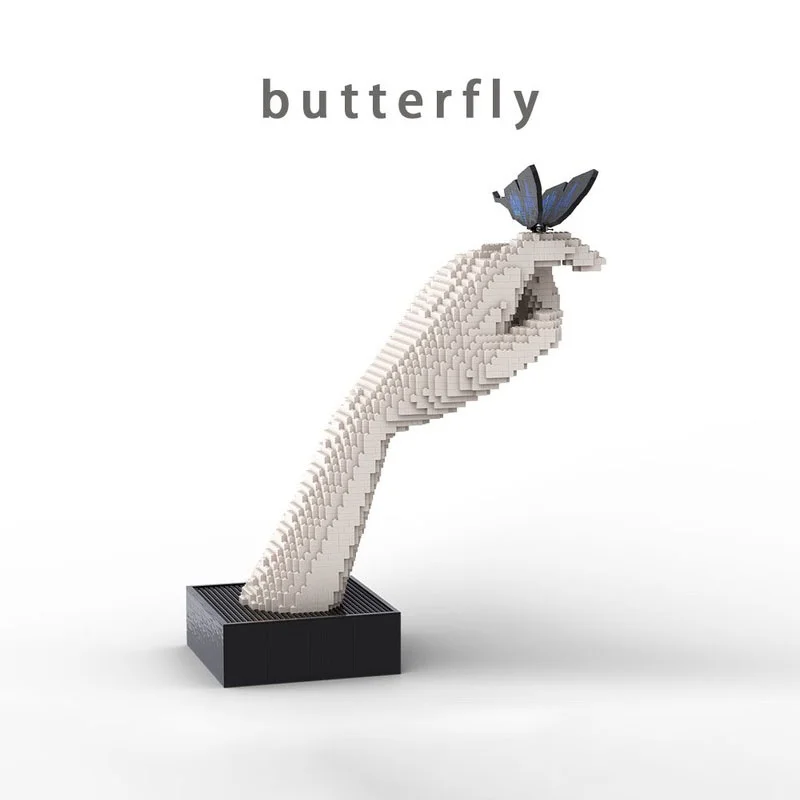 2860 pz MOC Farfalla Sculture Modello Building Blocks Architettura Assemblare Giocattolo Idea Creativa Educazione Regali Di Natale Mattoni