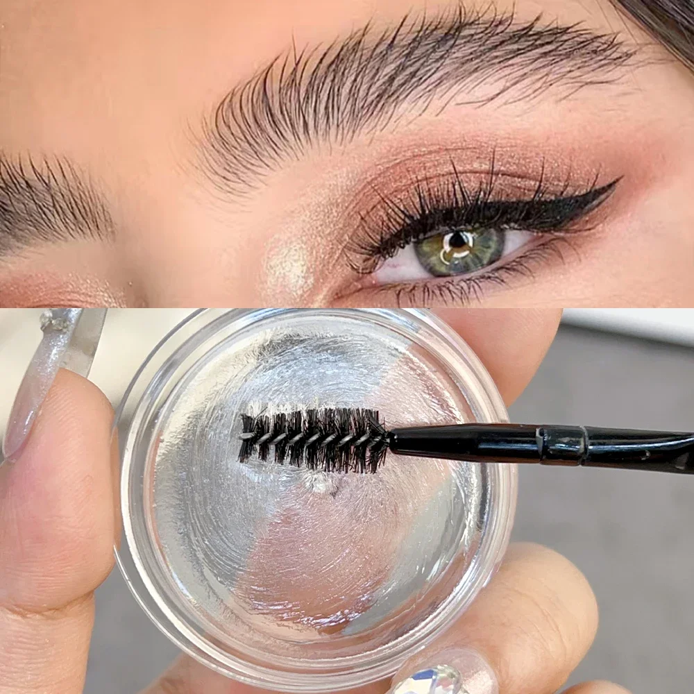 Żel do brwi 3D z mini pędzelkiem do brwi Długotrwały żel do brwi Wosk Zestaw mydła do brwi Naturalny, odporny na rozmazywanie eyeliner Makijaż oczu