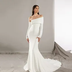 Mermaid Wedding Dresses Sexy Backless One Shoulder Customized Bridal Dress Women Evening Brides Wedding Gown vestidos de novia