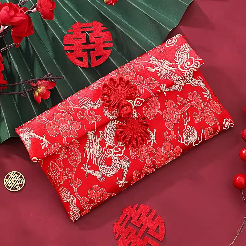 1PC Wedding Red Envelope Change Gift Gold Bag Personalized Creative Big Red Envelope Chinese Style Cloth Red Envelope