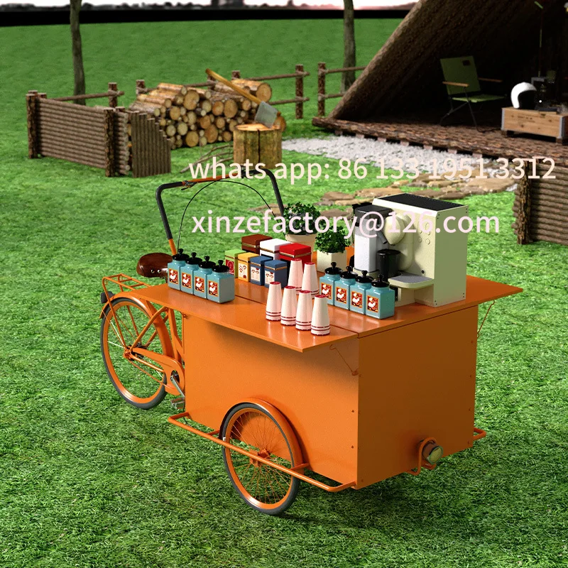 كشك شاحنة للوجبات الخفيفة سوق ليلي عربة ثلاثية العجلات مع مظلة متحركة تعويم مركز تسوق كشك بيع البضائع عربة القهوة عربة