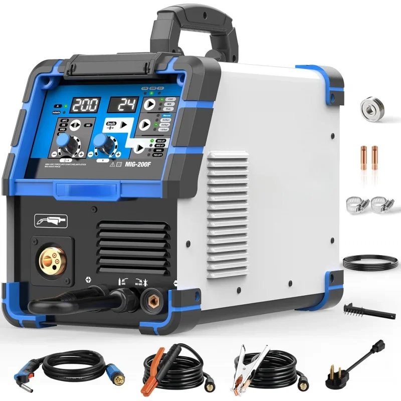 200A MIG Welder,110V/220V Dual Voltage multiprocess welder,Gas Gasless MIG Welding Machine