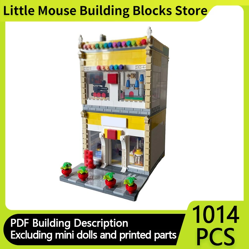 

City Street View Model MOC Building Bricks Shopping Store Building Modular Technology Gifts Holiday Assemble Children Toys Suit