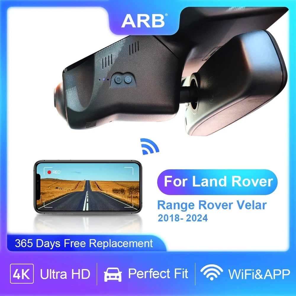 Dash Camera for Land Rover Range Rover Velar (L560) 2018 2019 2020 2021 2022 2023 2024, ARB 4K OEM Look Car DVR WIFI APP Control