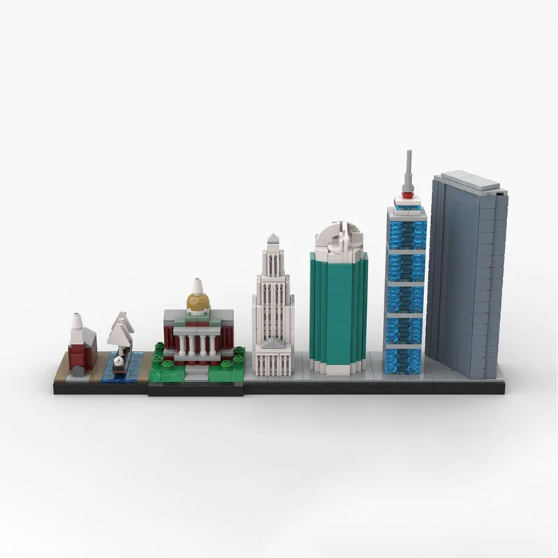 لعبة مكعبات بناء MOC نموذج ناطحة سحاب مصغر تمثال مجموعة ألعاب تجميع إبداعية كهدية للعطلات لأعياد الميلاد للجميع #1