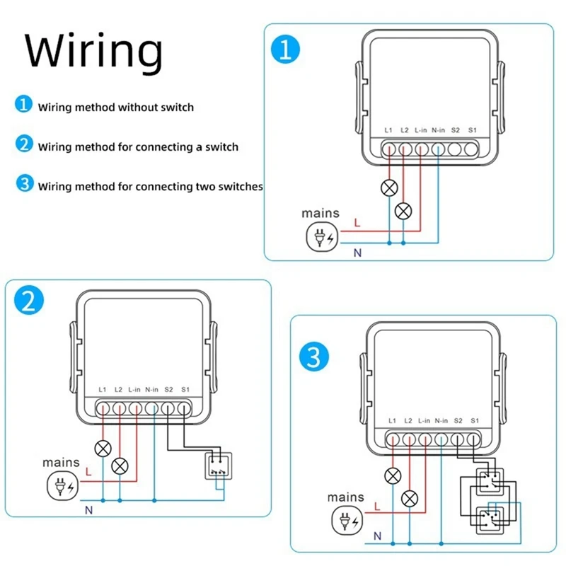 Wifi Relay Switch Module AC100-240V Work With Alexa Home Mini Smart Switch Module