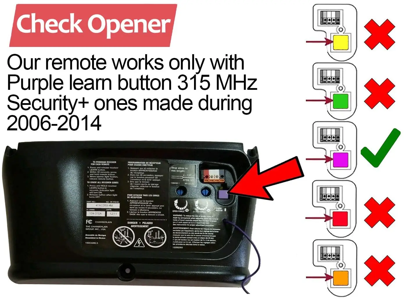 Door Remote Control 371 LM 372LM Garage Door Remote Control Merik Garage Door Opener Replace 315mhz