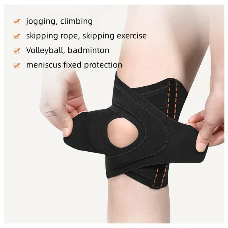 Adjustable Thin Knee Support Patella Joint Pain for Arthritis Patella Knee Strap Protector Knee Pad Double Spring Suppor Fitness