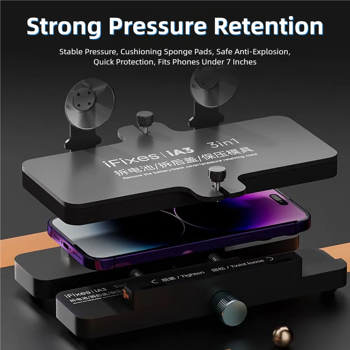 TINSOL Three-in-One Screen Removal Tool Pressure-Holding Fixture | Screen-Side Hanging Fixture Rear Cover Glass Replacement Tool