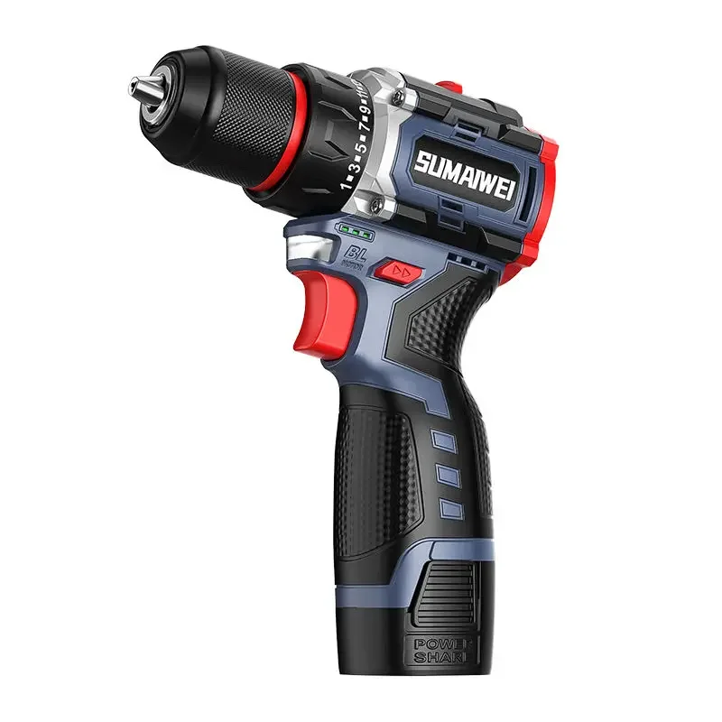 SUMAIWEI-Brushless Electric Drill, Cordless Screwdriver, Mini Wireless Power Driver, DC Lithium-Ion Battery, 16.8V