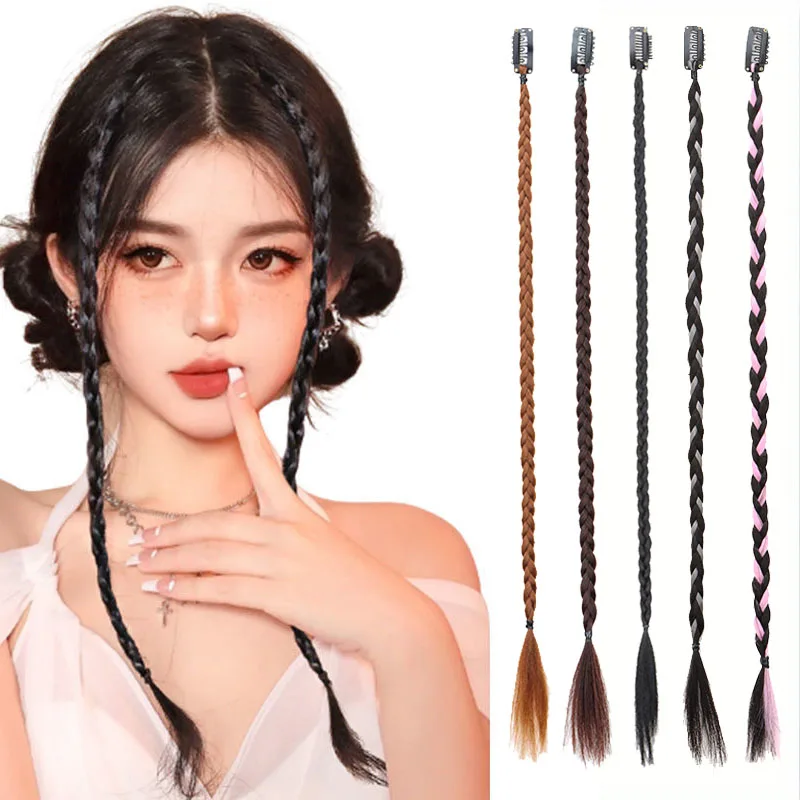 

Synthetic 2pcs Braid Wig With Strong BB Clip Lightweight Box Braid Ponytail Hair Piece for Women
