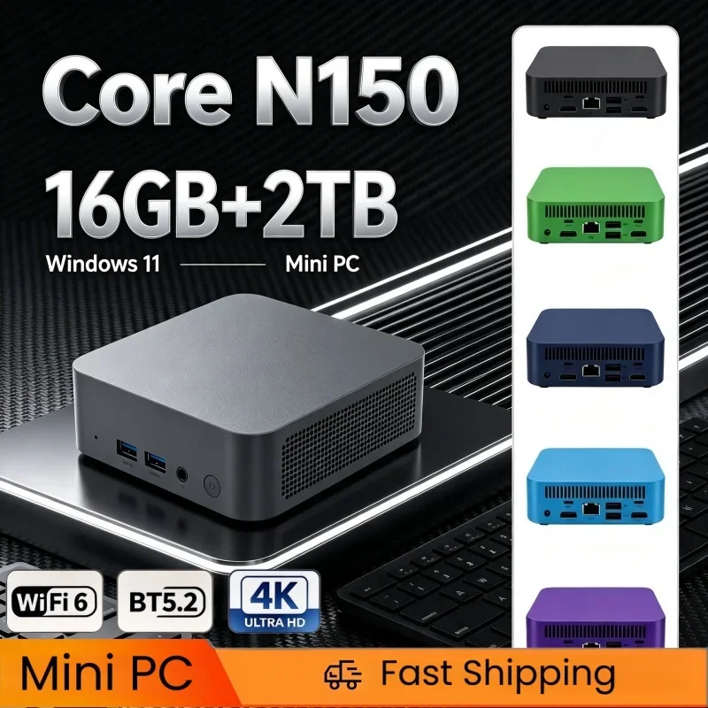 wifi6-bt52-gaming-office-pc-intel-core-n150-colorful-multi‑color-mini-pc-win-11-4k-pocket-desktop-computer-16gb-ram-1tb-2tb-ssd