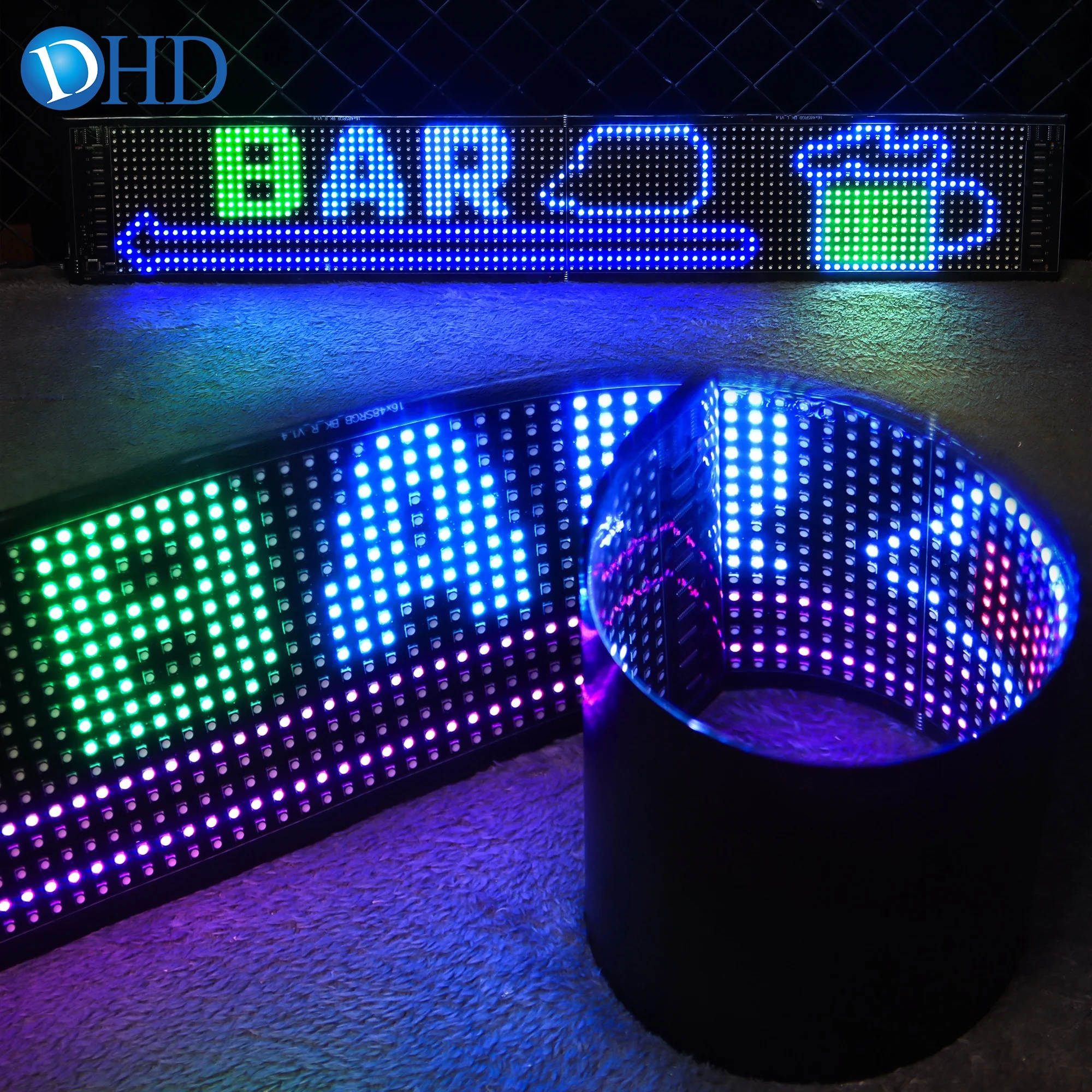 Led Flexible Display Signage Soft LED Panels Text LED Screen For Car Stores Parties Bars