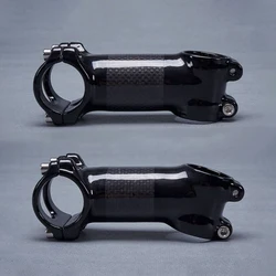 Bicycle Stem MTB Road Bike Handlebar Stem 28.6-31.8mm Aluminum+Carbon Stem 60/70/80/90/100/110/120mm Angle 6/17 Degrees