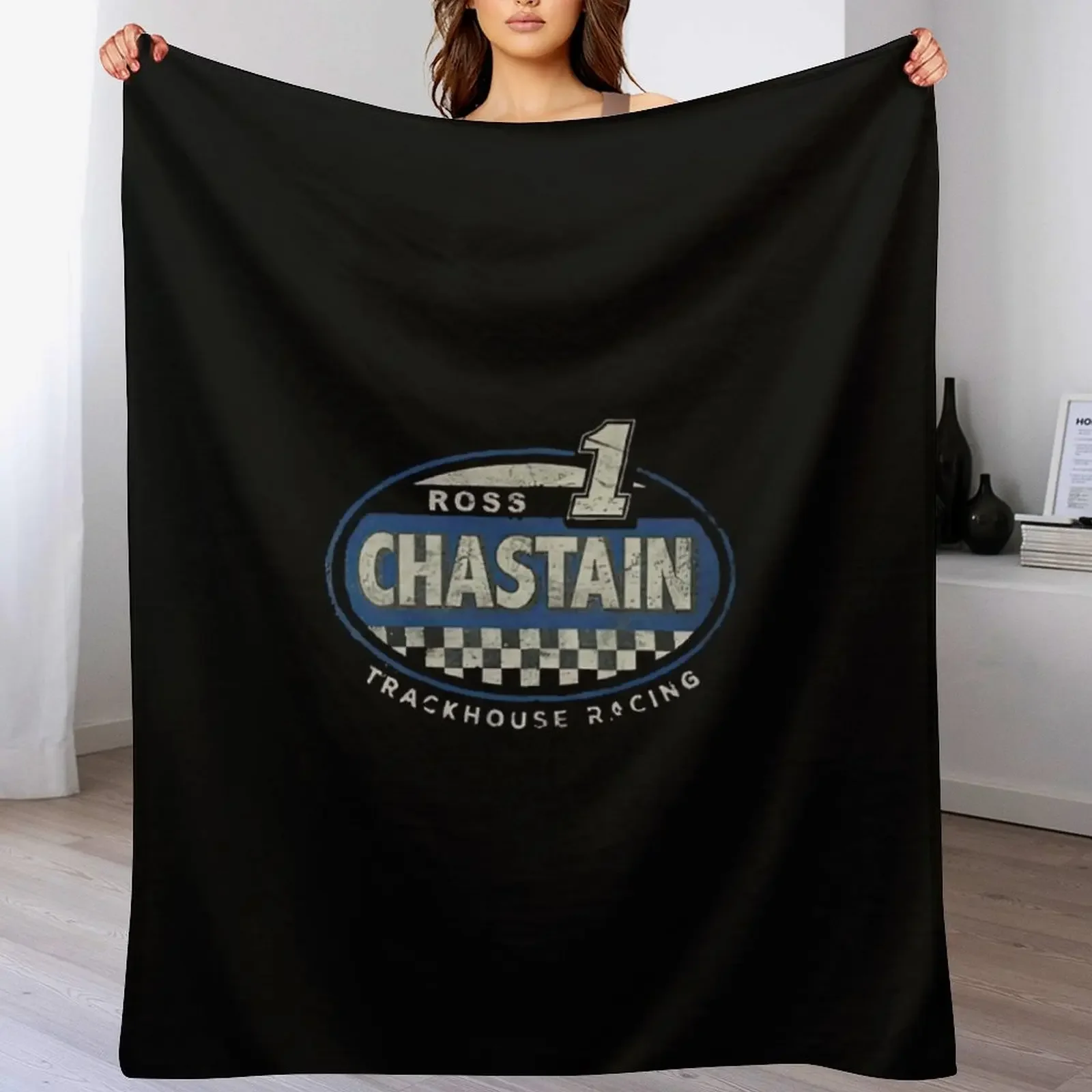 

Ross Chastain Logo Throw Blanket Cozy Sofa Blanket for TV Watching Napping