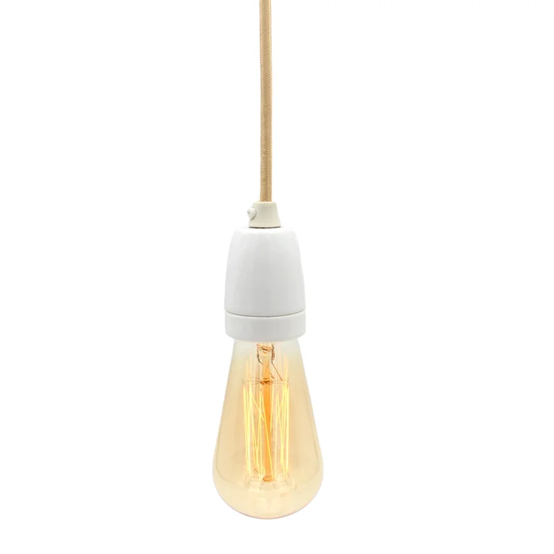 E27 Ceramiczny uchwyt lampy Śruba Podstawa lampy Gniazdo Armatura do lamp wiszących DIY