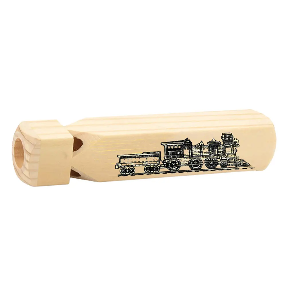 

1pc Wooden Train Toys Kids Toddlers Party Gift Idea Child Party Favor Idea Pattern Design Real Wood Durability Fun Play