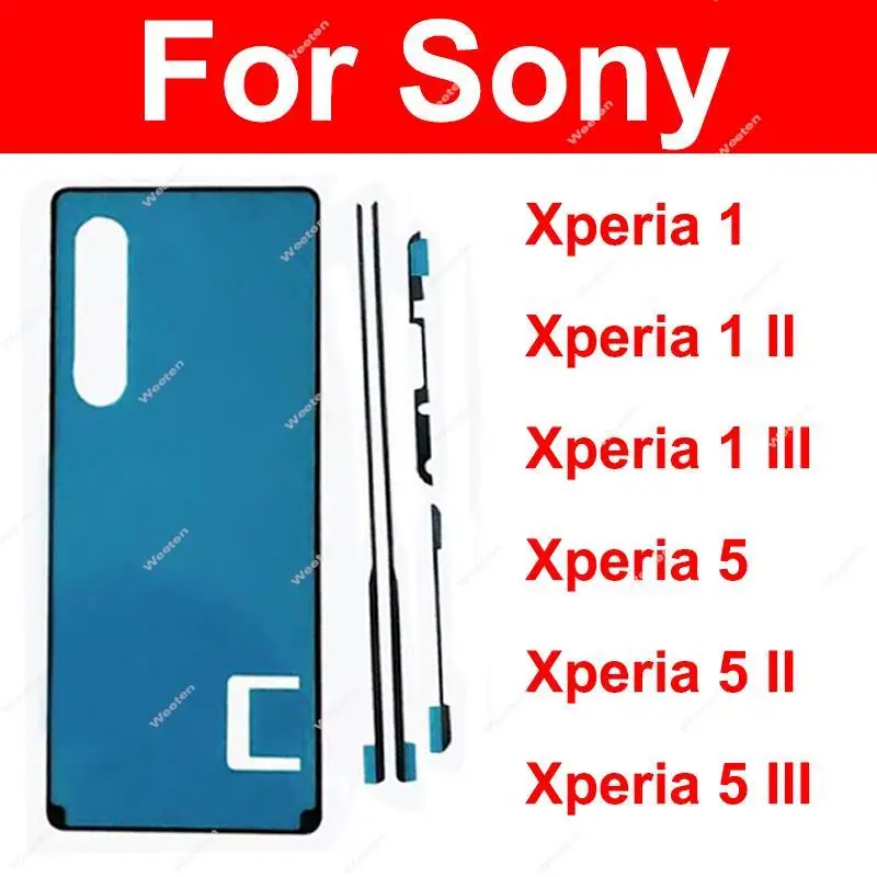 ЖК-дисплей + задняя крышка аккумулятора на клейкой основе для Sony Xperia 1 X1 ii iii Xperia 5 X5 II III Дисплей задняя крышка аккумулятора запасные части