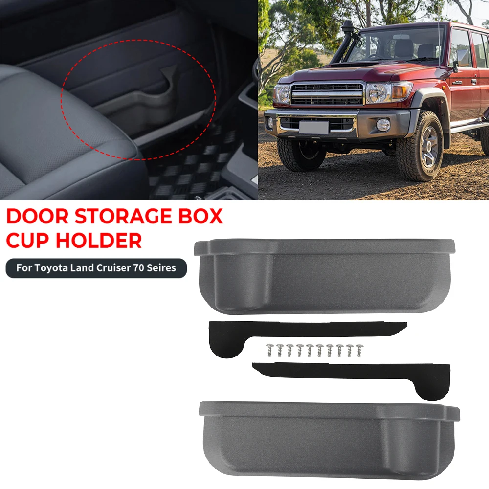 Car Door Pocket Storage Box Cup Holder For Toyota Land Cruiser 70 Seires LC70 LC71 LC76 LC77 LC78 LC79 FJ70 FJ76 FJ78 FJ79 HZJ79