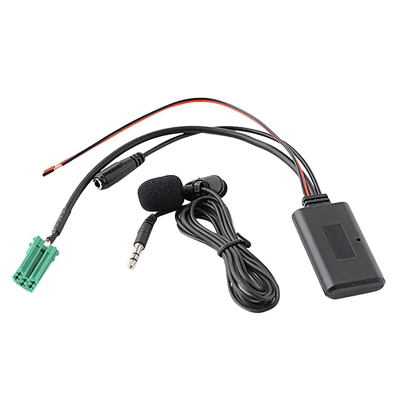 Car Bluetooth 6Pin Mini ISO AUX IN 3.5MM Audio Jack Removable Microphone for Renault Updatelist Tunerlist CD Models