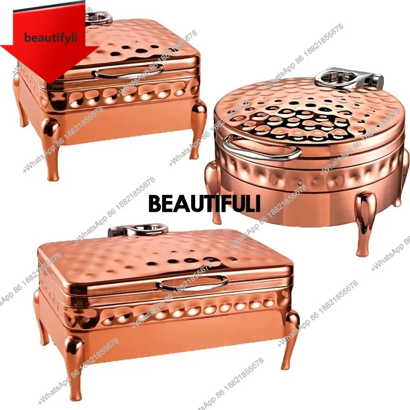 

Позолоченная прямоугольная печь для подогрева пищи с утолщенной гидравлической крышкой, визуальная печь для подогрева, изотермическая печь для завтрака