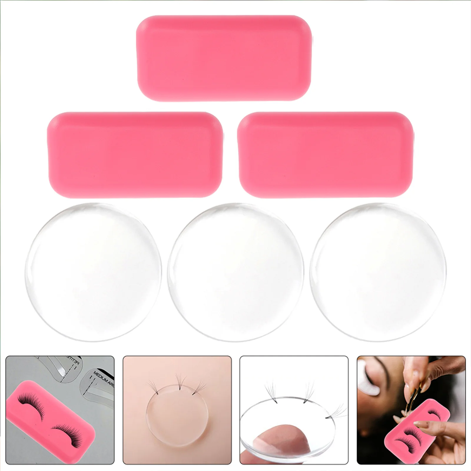 

6Pcs Lash Extension Practice Pads Silicone Based Eye Pads for False Lashes Portable Lightweight Design Suitable for Beginners