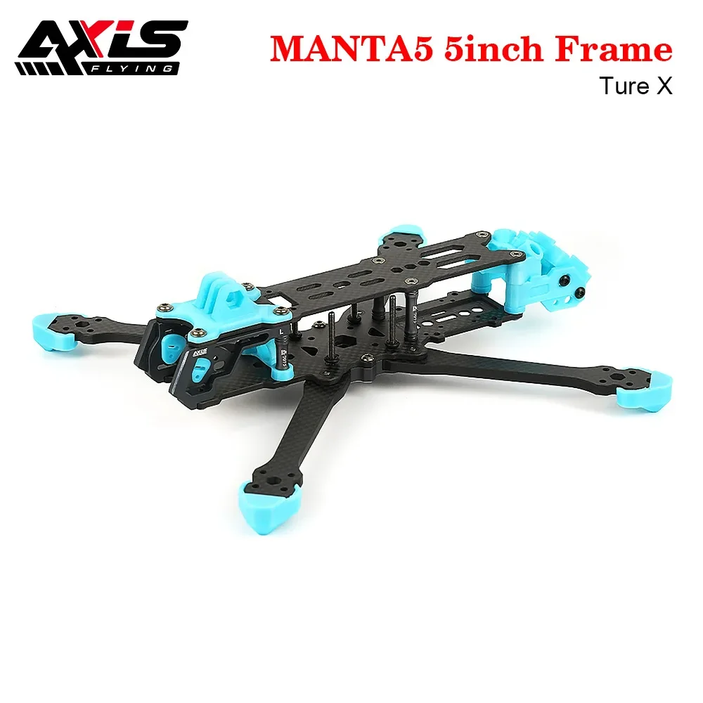VoidFly Axisflying MANTA V2 5 inch Carbon Fiber True X Frame Kits 238mm Wheelbase 5mm Arm Thickness for RC FPV Freestyle Drone