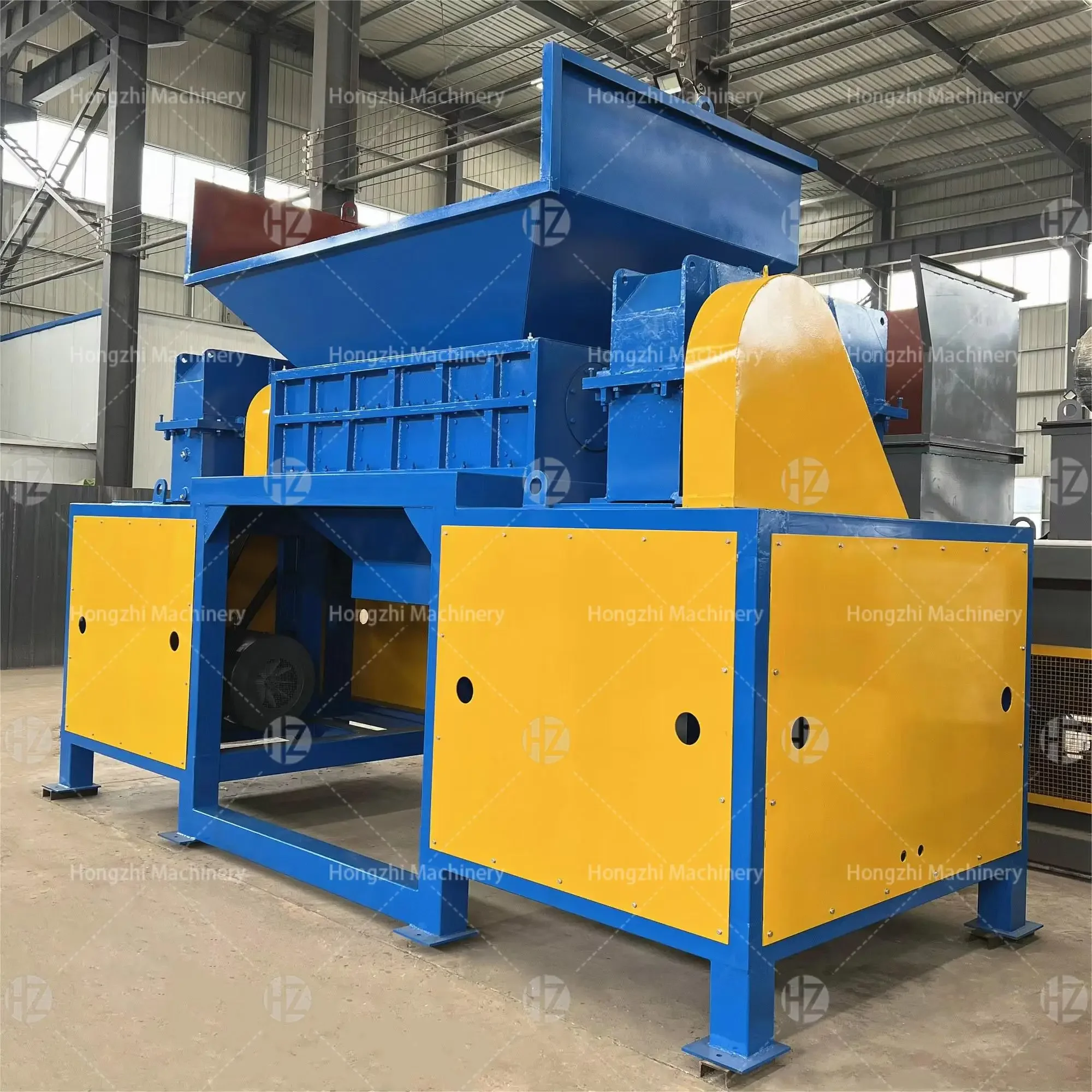 solid waste shredder unit large scale double shaft scrap metal shredder scrap metal double shaft shredder