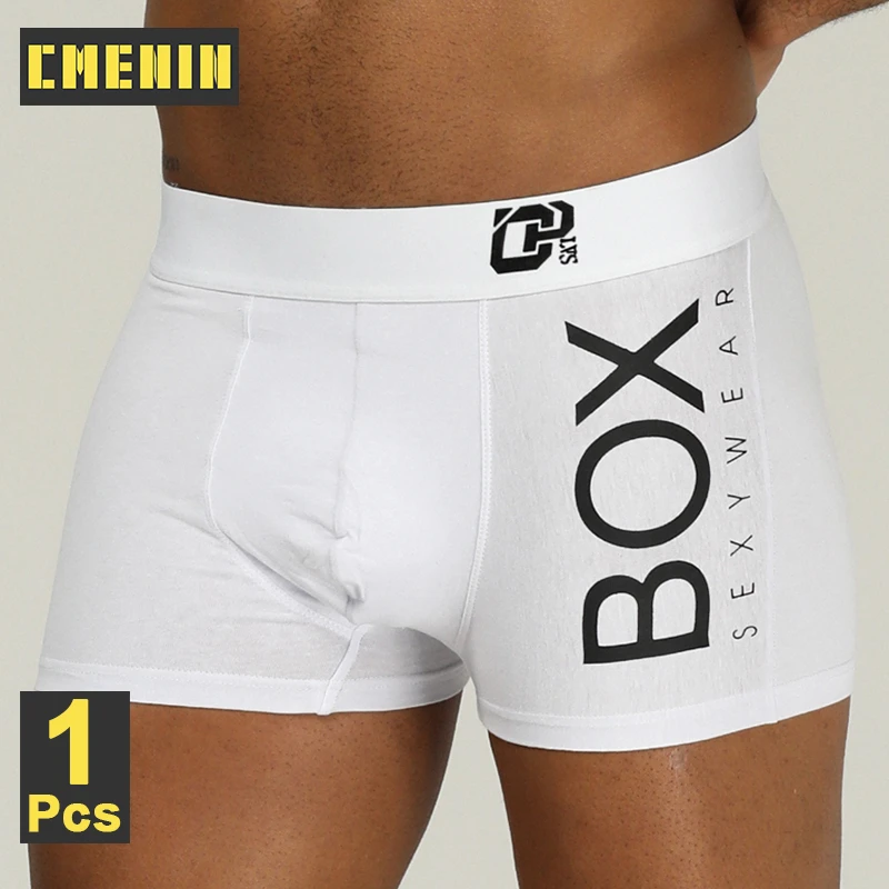 CMENIN Black White 2 Color Cotton Men Underwear Boxer Shorts Breathable Soft Male Panties Boxershorts Sexy Underpants Male 2023