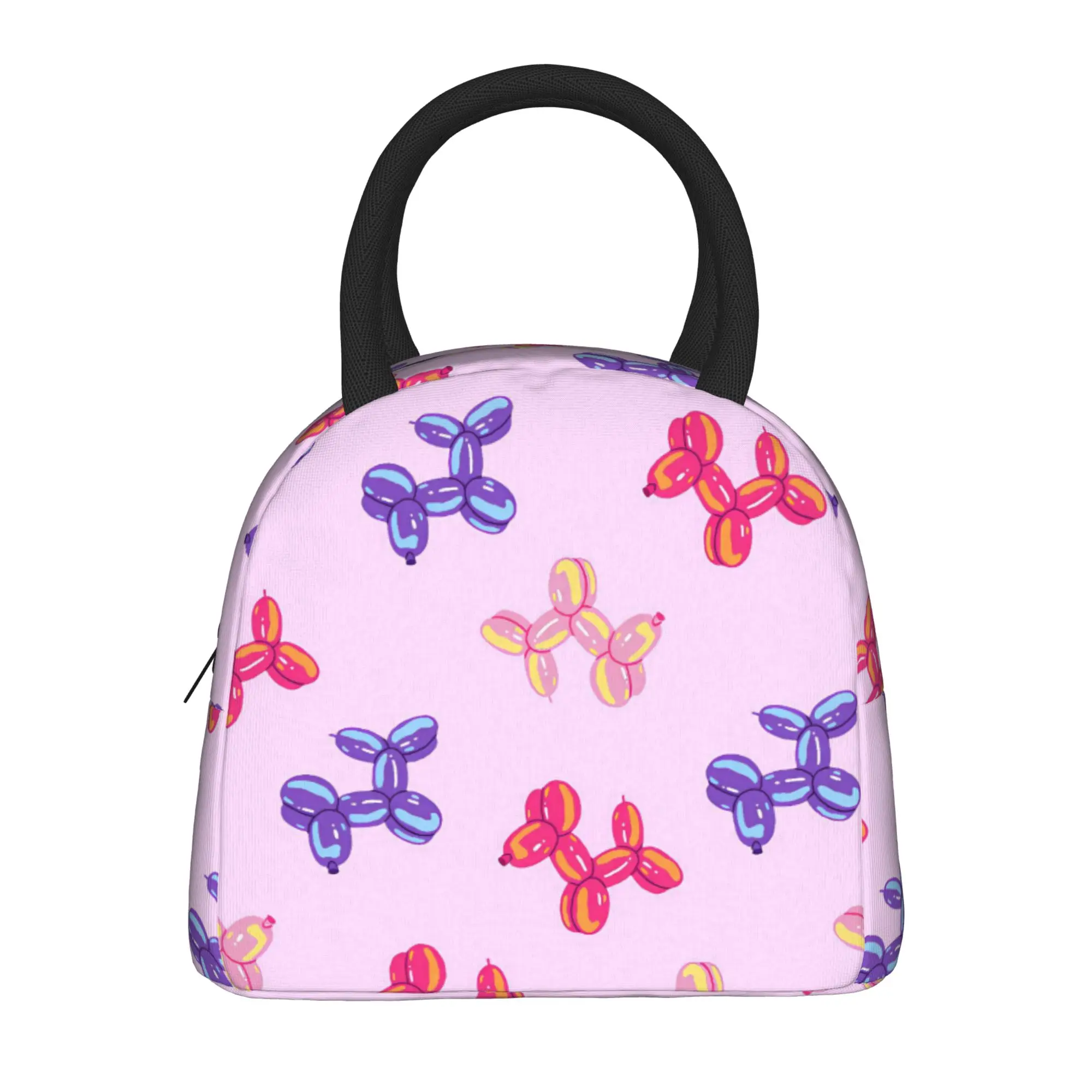 

dog puppy balloon Lunch Bag Travel Lunch Box For Girls Kawaii Graphic Design Tote Food Bags Oxford Convenient Cooler Bag