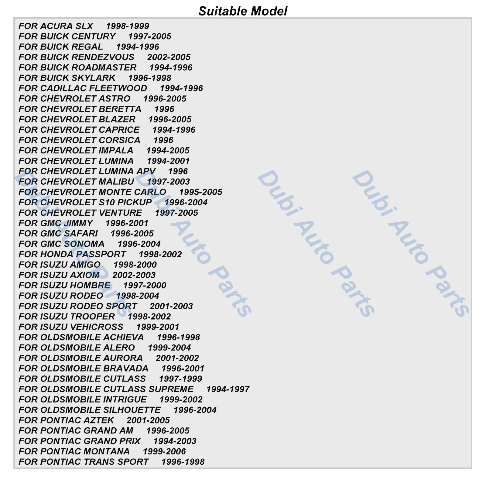 MAF Mass Air Flow Sensor For CHEVROLET IMPALA MALIBU MONTE CARLO BUICK REGAL ISUZU RODEO HOMBRE VEHICROSS TROOPER AMIGO 25180303