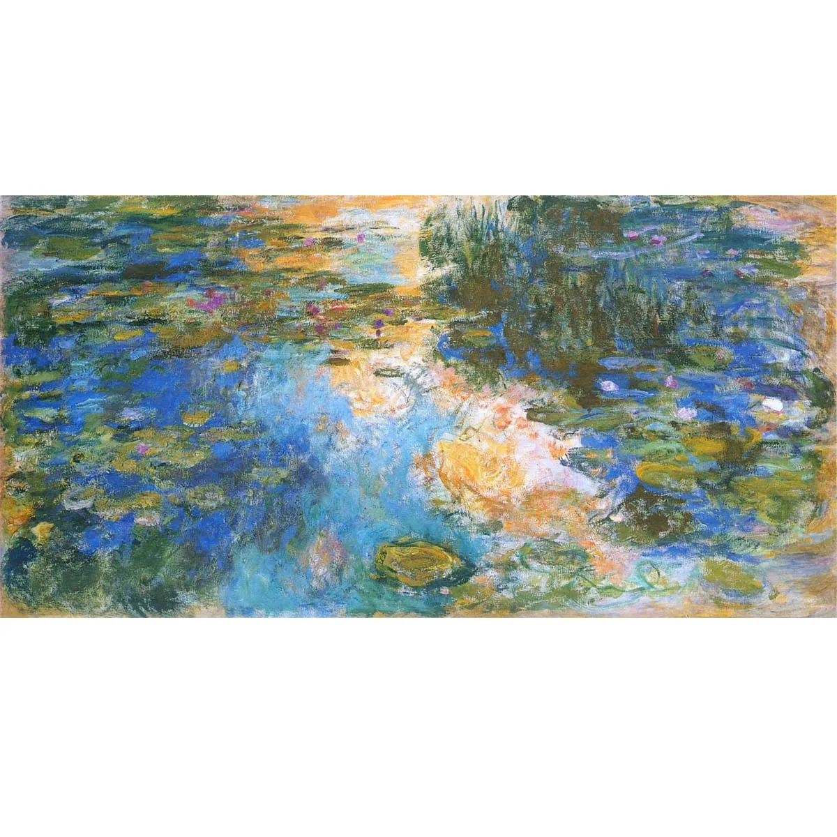 Claude Monet painting,Water Lily Pond,Hand painted Landscape oil painting reproduction,Home decoration picture for living room